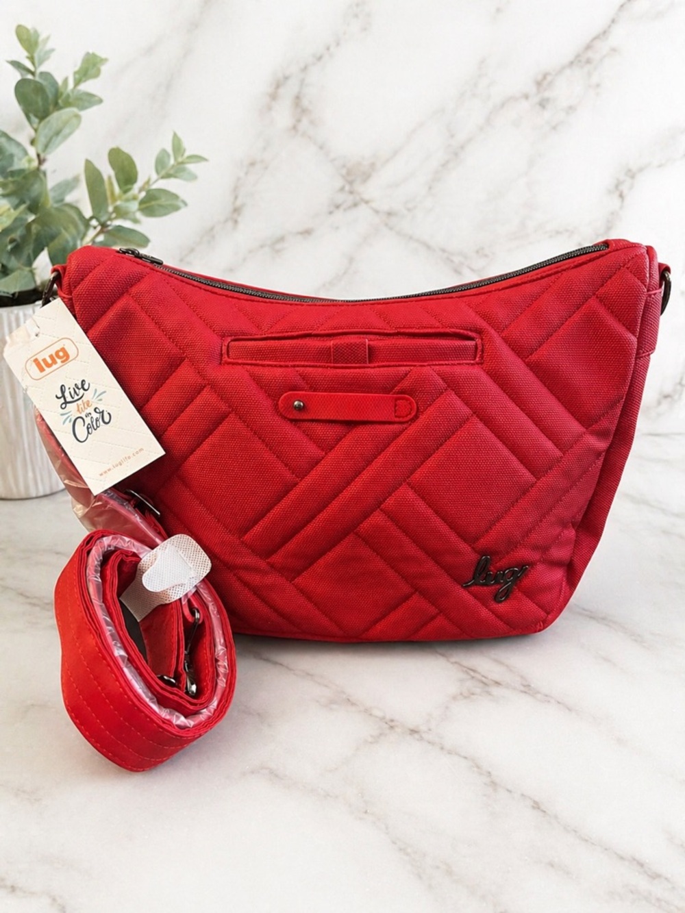 Lug Harmony Matte Luxe Vegan Leather Ruby Red